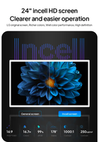 Televisor Inteligente Portátil de 21.5 y 27 Pulgadas con Sistema Operativo Android 14, Pantalla Táctil Full HD, WiFi 2.4G/5G para el Hogar y la Familia, Funciona con Batería