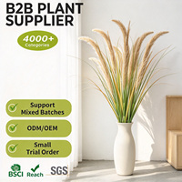 Branche d'herbe séchée beige naturel 110 cm, fausse roseau rustique pour remplissage de vase, choix populaire pour pot de fleurs artificiel, décoration de mariage bohème
