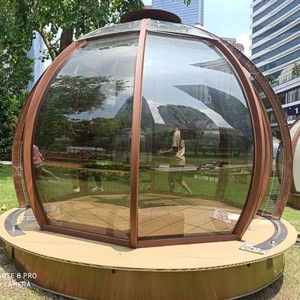 Dôme transparent en verre pour camping, restaurant, hôtel, utilisation en extérieur, structure rigide quatre saisons - Product Image 1