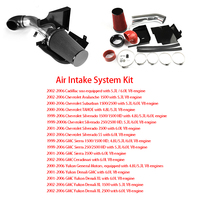 Accessoires de moteur remis à neuf, système d'admission, filtre à air, compatible avec Chevrolet 1999-2006 V8 4.8L 5.3L 6.0L, kit de système d'admission d'air