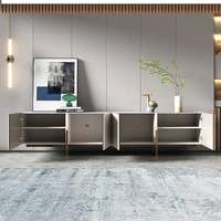 Meuble TV en bois élégant, combinaison table basse, design de panneau, style nordique moderne, rangement, chambre à coucher, entrée, salon