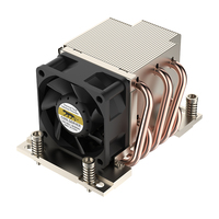 Dissipateur thermique multiplateforme 5 caloducs Nouveau refroidisseur d'air pour serveur 2U Refroidisseur de processeur pour ordinateur Radiateur en cuivre pour SP6 AMD TDP 350W