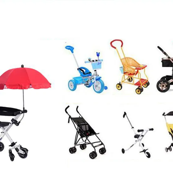 Bambino Passeggino Parasole/Passeggino Ombrello/Ombrello di Protezione Uv 360 Gradi Direzione Regolabile Passeggino Accessori