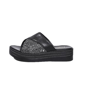 2026 New Summer Women Sequins Platform Slides Plus Size Thick Soled Casual Open Toe Beach <b>Sandals</b> Slippers - Product Image 5