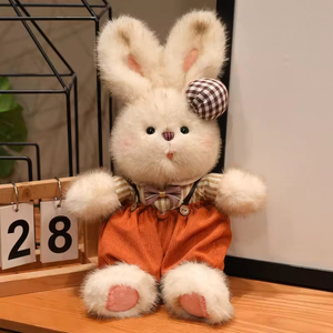 Peluche Lapin Mignon en Gros pour Couples, Petite Poupée Lapin Blanc Compagnon, Rembourrage en Coton PP Ultra Doux, Cadeau d'<span class=keywords><strong>Anniversaire</strong></span> pour Petite Amie - Product Image 4