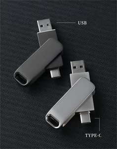Metal <strong>USB</strong> <strong>Flash</strong> Drive Swivel Type-c <strong>USB</strong> <strong>Flash</strong> Drive 2 In 1 Type-c <strong>USB</strong> <strong>Flash</strong> Drive With Custom Logo - Product Image 4