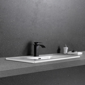 Lavabo in Ceramica Porcellanata dal Design Moderno e Lucido con Funzione di Facile Pulizia per Mobili da <span class=keywords><strong>Bagno</strong></span> e Lavandini - Product Image 4