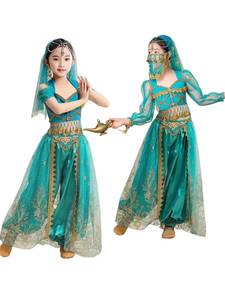 Ensemble de costumes de danse du ventre indienne Bollywood pour enfants HP Wholesale – Jupes et pantalons adorables pour filles, idéal pour les spectacles et les festivals - Product Image 2