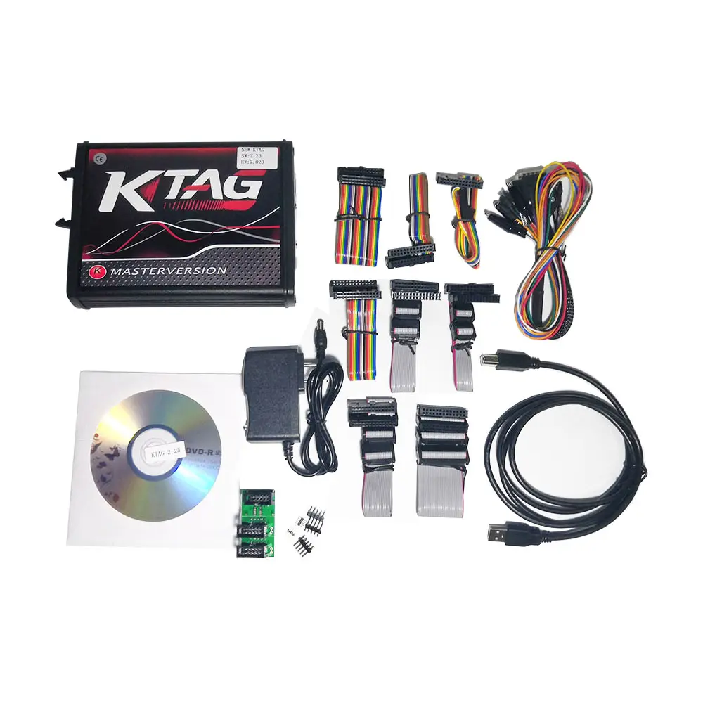 Haute qualité K-tag rouge Ktag Version en ligne programmeur de réglage Ecu v7.020 outil de programmation 7.020 V2.25