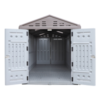 Abri de jardin préfabriqué en plastique imperméable de luxe Toppla pour bureau et usage extérieur en jardin