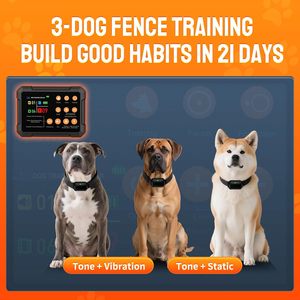 Sistema de Valla Inalámbrica para Perros Pethey 3 en 1, 2 Collares de Entrenamiento con Modos de Valla y Zona Prohibida para Perros - Product Image 5