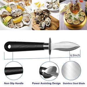 Cuchillo abridor de mariscos, abridor de ostras y almejas con mango antideslizante para mariscos - Product Image 3