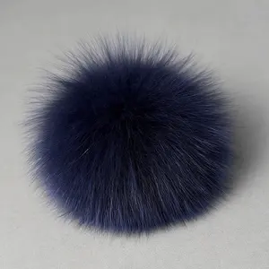 Fur Pom 10CM KAZUFUR Fox Fur Pom Poms In Stock Big Fur Ball