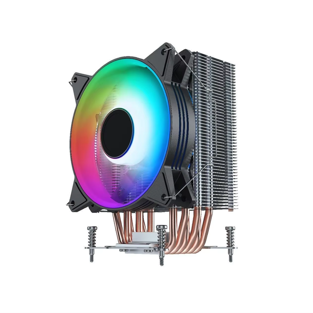 Hot Sales 4 Heat Pipes CPU Cooler 4 Pin 120mm RGB PC Radiator Intel LGA 775 / 115X/ 1366 /1200 AMD AM4 Quiet CPU Cooling Fan
