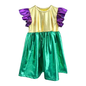 कार्निवल बेबी गर्ल्स पैचवर्क चमड़े की पोशाक कार्निवल पोशाक कार्निवल पोशाक