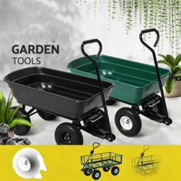 Chariot utilitaire robuste à 4 roues en acier pour extérieur, chariot à outils, chariot de jardin, chariot à mailles, chariot pliable