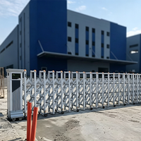 Vente directe d'usine, portail coulissant automatique rétractable en acier inoxydable pour cour extérieure