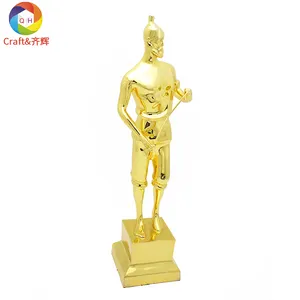 Hersteller Metall Handwerk Kristall Basis Statue Gold Bronze Beschichtung Running Goddess Fisherman Detective Baseball Portrait Trophy