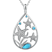 Bracelet en argent sterling pour femme, design coquillage bleu larimar, bijoux de plage Seaside Sealife