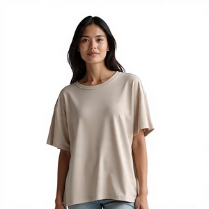 Women's Oversized Crew Neck <b>T</b>-<b>Shirt</b> Cotton Loose Fit Solid Color Short Sleeve Spring Summer Casual Wear <b>T</b>-<b>Shirts</b> - Product Image 4