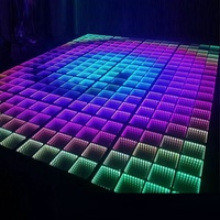Verre Miroir De haute Qualité 3D Étoilé L'abîme LED Piste De Danse