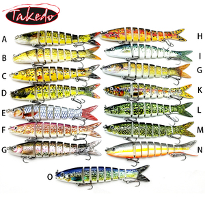 Takedo Hs01a Đa 8 Phần Thu Hút 3 Pcs Trong Một Hộp Phân Khúc Nối Swimbait 3D In Ấn 13.28 Cm Pike Sống Động Như Thật Câu Cá Thu Hút Cứng - Product Image 3