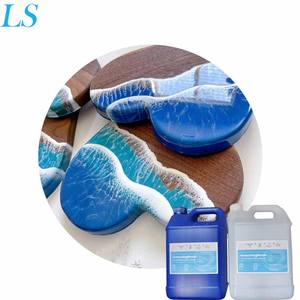 Résine étonnante <span class=keywords><strong>dalles</strong></span> de noyer d'acacia de bonne qualité rustique bar restaurant table à manger en résine époxy résine époxy a et b - Product Image 4