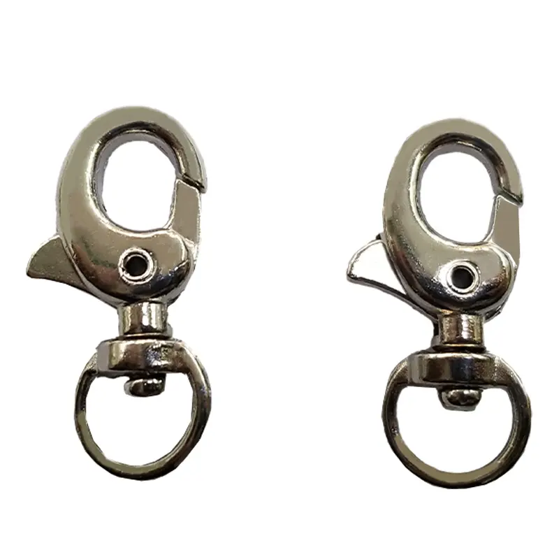 Anpassbares Metall Hummerhaken 12,5 mm Carabiner drehbarer Auslöser Haken Tasche Riemen Halsband Anschlussclips Reißverschluss Zubehör