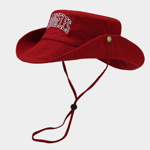 Chapeau de pêche à large bord en coton personnalisé avec protection solaire UV logo de broderie en plein air violet Boonie - Product Image 6