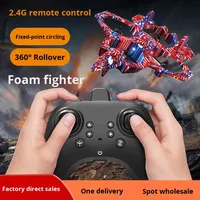 Nouvel Avion en Mousse Télécommandé 2025 Chasseur Drone à Suspension Quadri-axe Fonction Cascade Culbute Jouet Enfants Avions RC