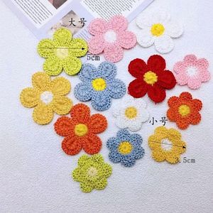 Patchs brodés floraux de dessins animés, pinces à cheveux tricotées faites à la main, accessoires de coiffure DIY pour enfants, appliques pour la <span class=keywords><strong>réparation</strong></span> de vêtements et de chapeaux - Product Image 2