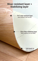 Revêtement de sol en vinyle auto-adhésif Linoleo Suelos Rollo, motif grain de bois, épaisseur 1,6 mm, dalles de sol à coller pour la décoration intérieure