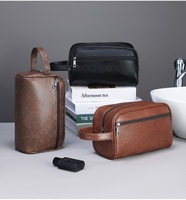 Nouvelle arrivée, sac de maquillage en cuir PU, sacs à main de créateur pour hommes, sac de toilette imperméable pour hommes, sac de toilette de voyage pour hommes