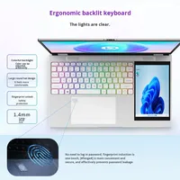 Nouvel ordinateur portable 2025 15,6 pouces Intel N100 16 Go DDR4 1 To SSD Double écran tactile IPS Garantie 1 an Métal Windows 11 en anglais