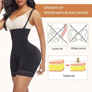 Shorty gainant colombien pour femme, à fermeture éclair, à poitrine ouverte, haute compression, pour récupération post-partum et rehaussement des fesses - Product Image 5