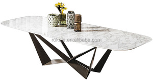 Table à manger rectangulaire <span class=keywords><strong>de</strong></span> style italien <span class=keywords><strong>vintage</strong></span> avec plateau en granit, marbre ou pierre, ensemble <span class=keywords><strong>de</strong></span> table à manger moderne avec 6, <span class=keywords><strong>8</strong></span> ou 10 <span class=keywords><strong>chaises</strong></span> - Product Image 2
