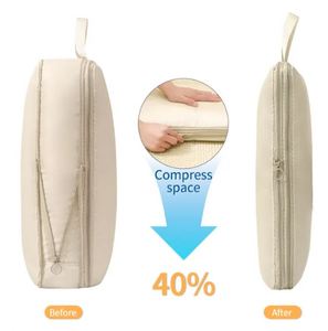 Sac de rangement compressible au design minimaliste, double fermeture éclair, cubes de rangement haute performance pour vêtements et literie, pour sac à main, Noël - Product Image 2