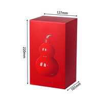 Bouteille isotherme de forme rectangulaire, emballage en boîte en papier avec logo personnalisé, boîte cadeau rouge haut de gamme, acier inoxydable, matériaux recyclés