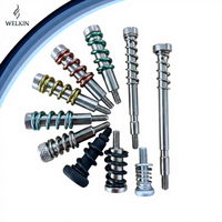 Tornillo de Resorte Cativo de Acero Inoxidable con Hombro Escalonado para Disipador de Calor, Componente Mecánico Industrial Preciso y Largo, Fijación Rápida