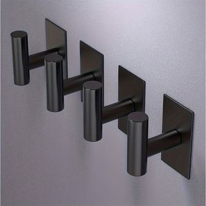 Rustproof Metal Wall Sticker Robe Hook Bathroom Kitchen <b>Storage</b> Door Coat Hooks Strong Wall Adhesive Hooks for Hanging Wall - Product Image 6