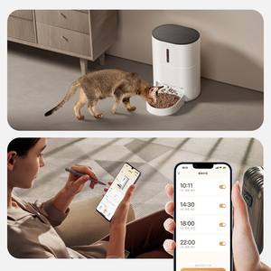 Dudu Distributeur automatique de nourriture pour chat intelligent 4L, rechargeable, contrôle sans fil par application, programmation d'alimentation automatique pour chiens et chats - Product Image 1