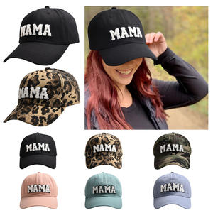 Ladies Children Camouflage Leopard Mama and Mini Chenille Letter Patch Sports Hats Women Girl Ponytail Baseball Hat - Product Image 2