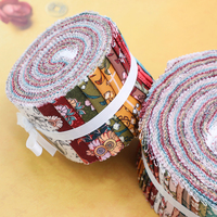 Grosir Diy pola bunga Jelly Roll kain selimut 20 buah 40 buah presut Diy kerajinan kain katun 100% Strip kain katun murni