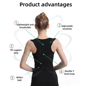 Hot Selling Professional Protection Flexible Adjustable Spandex Nylon Fully <b>Back</b> <b>Support</b> Elastic <b>Back</b> Brace Posture <b>Back</b> - Product Image 2