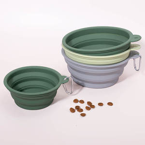 OEM/ODM Atacado Portátil Silicone Dobrável Pet <span class=keywords><strong>Bowls</strong></span> Customizável Logo Tigelas Coloridas Viagem para Gatos Ao Ar Livre Água Potável - Product Image 1