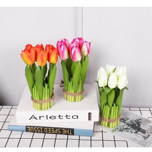 <b>Artificial</b> Tulip <b>Bouquet</b> 12 Heads High Simulation Plastic Silk Flowers For Home Decor Spring Indoor Ornament - Product Image 2