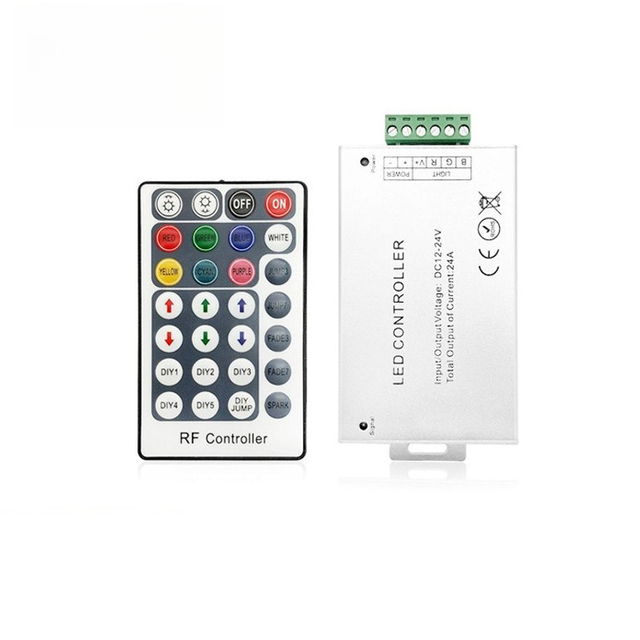 28 key RF aluminum shell controller intelligent colorful wireless RF RGB set led light controller
