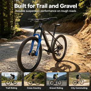 מזלג אוויר TOSEEK MTB 15*110 ציר חלול 27.5 <span class=keywords><strong>29er</strong></span> בולם זעזועים מתכוונן עמיד לאופניים, מזלג אוויר להחלפה לאופני הרים - Product Image 3