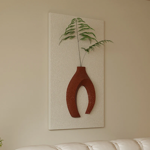 Décoration de maison Style nordique plante oeuvre <span class=keywords><strong>à</strong></span> la main en bois Relife 3D peinture Wabi Sibi sculpture sur bois hôtel mur Art - Product Image 5