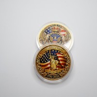 Pièces commémoratives du 250e anniversaire des États-Unis, commande en gros, pièces en or 3D Statue de la Liberté et Aigle pour cadeaux d'affaires et revente